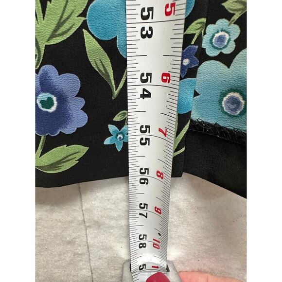 Rampage Black and Blue Floral Midi Dress - Picture 7 of 11